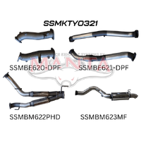 Dual 3in No Cat, with Hotdog 4in Exit with Rear Muffler (Landcruiser VDJ200 07+)