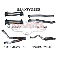 Dual 3in No Cat, with Hotdog 4in Exit with Rear Muffler (Landcruiser VDJ200 07+)