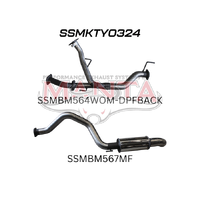 Dual 2.5in into Single 3in DPF Back with Rear Muffler 4in Tip (Landcruiser VDJ200 07+)