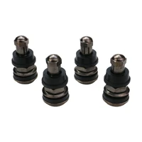 Street Pro Tyre Valve Short-Style Suit Large Valve Hole 15mm Black Valve Stem Bolt-On Set of 4
