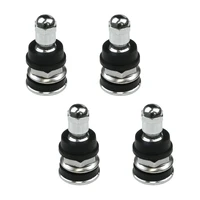Tyre Valves, Short-Style, Suit Large Valve Hole (15mm), Weld Drag Rears, Chrome, Bolt-On, Set of 4