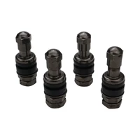 Street Pro Valve Stems Tall-Style Suit Small Valve Hole 11mm Black Valve Stem Bolt-On Set of 4