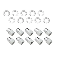 Wheel Lug Nut Kit Chrome Open End Medium Mag Length 1.38 1/2' 0.55 Shank Set of 10