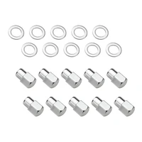 Wheel Lug Nut Kit Chrome Dome Medium Mag Length 1.38 1/2 0.55 Shank Set of 10