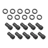Wheel Lug Nut Kit Black Street Pro 007 Dome head Length 1.70 7/16 1.00 " shank Set of 10