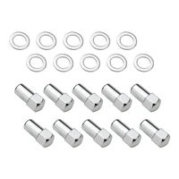 Wheel Lug Nut Kit Chrome Street Pro 007 Dome head Length 1.70 7/16 1.00 " shank Set of 10