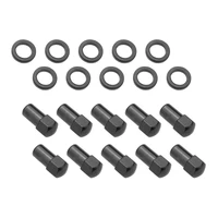 Wheel Lug Nut Kit Black Street Pro 007 Dome head Length 1.70 M12 x 1.5 1.00 " shank Set of 10