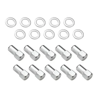 Wheel Lug Nut Kit Chrome Street Pro 007 Dome head Length 1.70 M12 x 1.5 1.00 " shank Set of 10