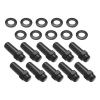 Wheel Lug Nut Kit Black Cragar Weld SST Mag Length 2.125 1/2' 1.380 " Shank Set of 10