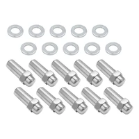 Wheel Lug Nut Kit Chrome Cragar Weld SST Mag Length 2.125 7/16 1.380 " Shank Set of 10