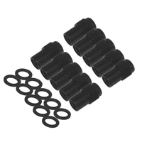 Street Pro Wheel Lug Nut Kit Black 002 Streetpro Mag Length 1.56 1/2 .700 shank Set of 10