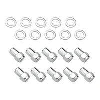 Street Pro Wheel Lug Nut Kit Chrome 002 Streetpro Mag Length 1.56 1/2 .700 shank Set of 10