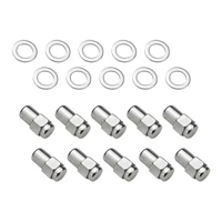 Wheel Lug Nut Kit Chrome 002 Streetpro Mag Length 1.56 M12 x 1.5 .700 shank Set of 10