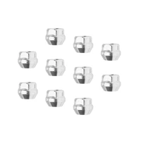 Wheel Lug Nut Kit Chrome Acorn Open End Bulge Length 0.87 14 x 1.50 Set of 10