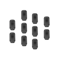 Wheel Lug Nut Kit Black Acorn Bulge Length 1.42 7/16 " Set of 10