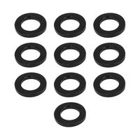 Street Pro Wheel Lug Nut Washers, Black Thick Mag Wheel Lug Nut Washers, Set of 10, 5mm T / 27mm OD