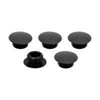 Street Pro Wheel Lug Nut Block Off Caps, M12 x 1.50, Billet Aluminium, Black, Set of 5