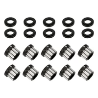 Street Pro Wheel Nut & Washer Kit, 5/8''-18, Cold Forged Billet Aluminium, Black Milled, 12-Point, Set of 10