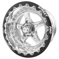 Street Pro ll Convo Pro Wheel Polished Black Machined Bead Lock Style 15x8.5' For Holden For Chevrolet Bolt Circle 5 x 4.75'6 5.0' Back Space