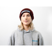 Maroon Beanie with White Outline Logo Each