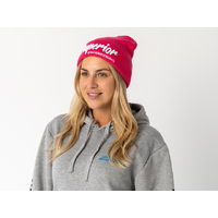 Pink Beanie with White Solid Logo Each
