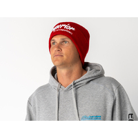 Red Beanie with White Solid Logo Each