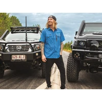 Mens Short Sleeve Fishing Shirt Blue Each