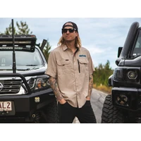 Mens Short Sleeve Fishing Shirt Sand Each