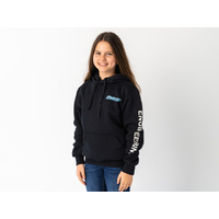 Youth Hoodie Black with Sleeve Logo Each