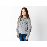 Youth Hoodie Grey Marle with Sleeve Logo Each