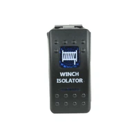 Rocker Switch Winch Isolator Blue Printed Lens Each