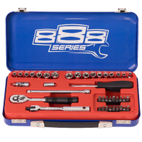 1/4" Drive Socket Set - 888 Series - Metric/SAE - 6pt - 41pc
