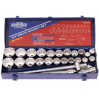 3/4" Drive Socket Set - 888 Series - Jumbo Sizes - Metric/SAE - 12pt - 26pc