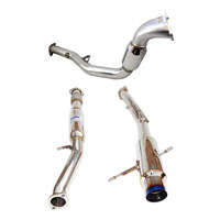 N1 Turbo Back Exhaust Resonated w/Catted Down Pipe, Ti Tip (WRX/STI GD 01-07)