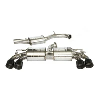 R400 Signature Edition Valved Turbo Back Exhaust with Round Black Tips (Golf R 17-20)