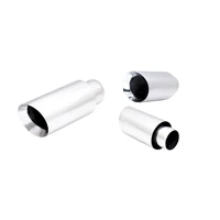 3.5in Round Angle-Cut Double Wall Tip - 2.5in Inlet Stainless Steel