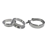 Stainless Steel V-Band Clamp & Flange Kit - 3.75in - 95mm
