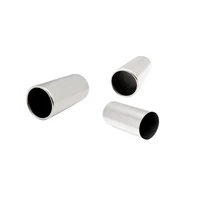 Universal Tips - 3in Inlet 80mm Round Rolled-In Tip - Stainless Steel