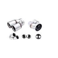 Universal Tips - 3.5in Inlet/Twin 80mm Straight-Cut Round Staggered Tip