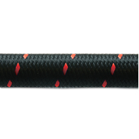 10ft Roll Of Black Red Nylon Braided Flex Hose