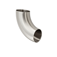 2" 50.8mm O.D. T304SS 90 Degree Bend Leg Length from Tangent: 1.25"