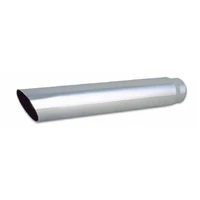 3.5" Round SS Tip - Single Wall Angle Cut