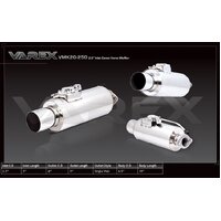 Varex Universal Cannon Muffler - 2.5in Inlet/4in Outlet