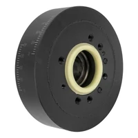 Harmonic Damper Balancer, Steel, SB Ford V8, Late Model Satin Black 6.40'' Diameter, 50oz External Balance , Each