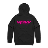 VPW Pink Logo Hoodie Sweatshirt, Cotton, Polyester, Black, Small