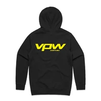 VPW Yellow Logo Hoodie Sweatshirt, Cotton, Polyester, Black, XXXL