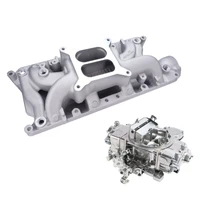 Intake Manifold & Carburettor Kit, SB Ford 289-302W, Air Max Intake, Repro Holley Style 750CFM Vac Sec, Carburettor, Kit