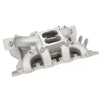 Intake Manifold, SB Ford 302, 351 Cleveland, Dual Plane, Aluminium, Square Bore, Natural, Each