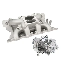 Intake Manifold & Carburettor Kit, SB Ford 302-351C, Air Max Intake, Repro Holley Style 750CFM Vac Sec, Carburettor, Kit