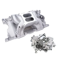 Intake Manifold & Carburettor Kit, SB Chrysler, Air Max Intake, Repro Holley Style 750CFM Vac Sec, Carburettor, Kit